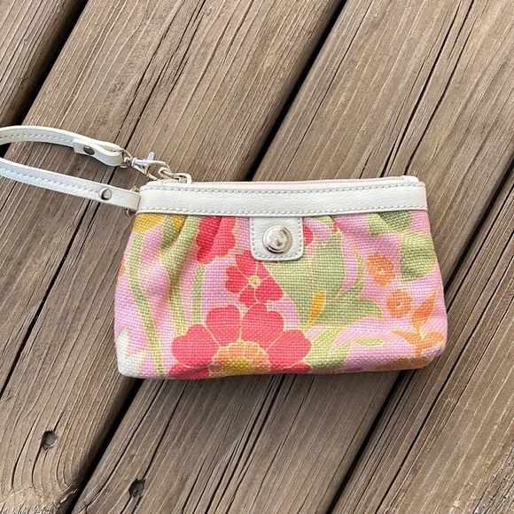 Spartina 449 vintage pink pleated clutch new with tags - Picture 1 of 6